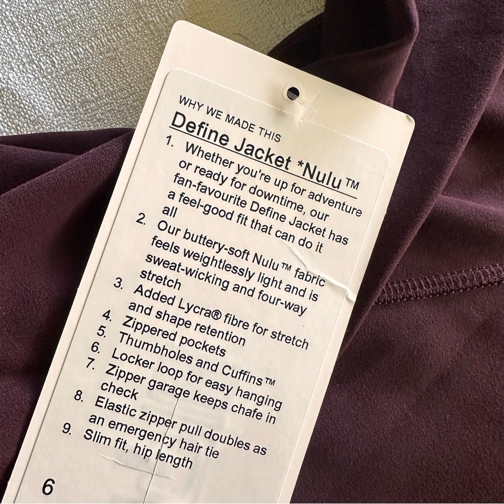 Lululemon 🍋 Define Jacket Nulu💜 - Picture 9 of 10